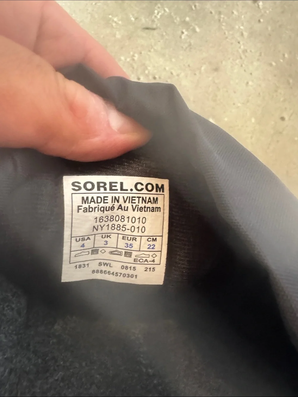 Sorel Black and Blue Insulated Youth Boy Snow Boots